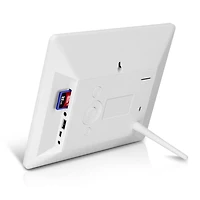 Aluratek White 8" x 7" WiFi Digital Photo Frame with Touchscreen, LCD Display & 16GB Memory