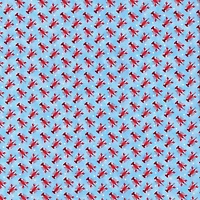 Fabric Traditions Light Blue Lobsters Cotton Fabric