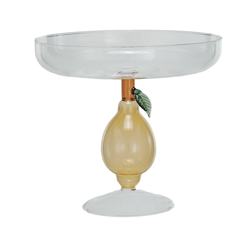 Hello Honey® 7.75" Lemon Zest Glass Food Pedestal