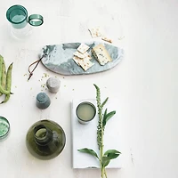 Hello Honey® 15" Green Mélange Marble Organic Shaped Board