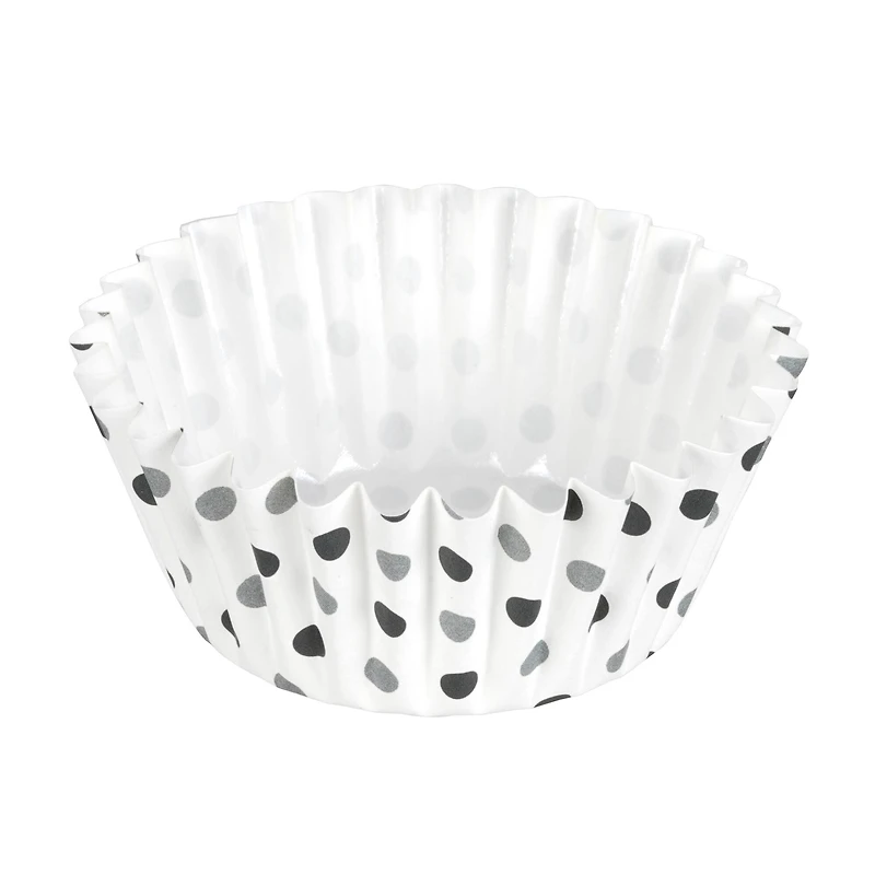 Black & Gray Polka Dot Grease Resistant Baking Cups by Celebrate It®