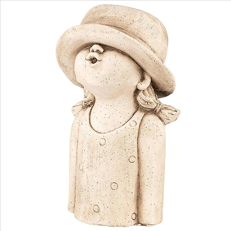 Design Toscano 15.5" Kissy Face Hat Girl Sculptural Planter