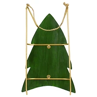 18.25'' Green Wooden Believe Christmas Snow Sled Decoration