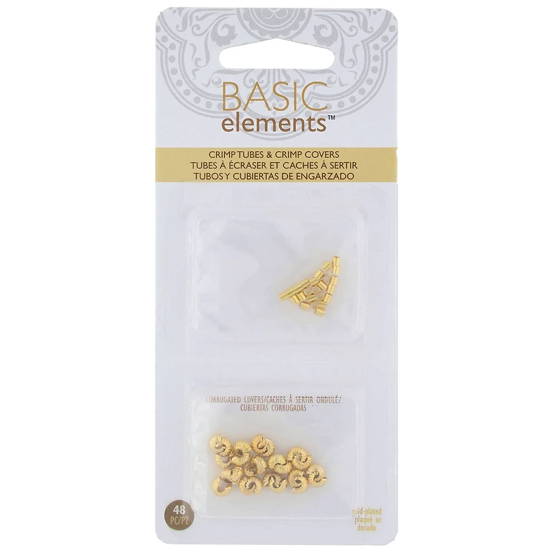 The Beadsmith® Assorted Gold Plated Crimp Tubes & Crimp Covers