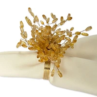 DII® Gold Beaded Burst Napkin Rings, 6ct.