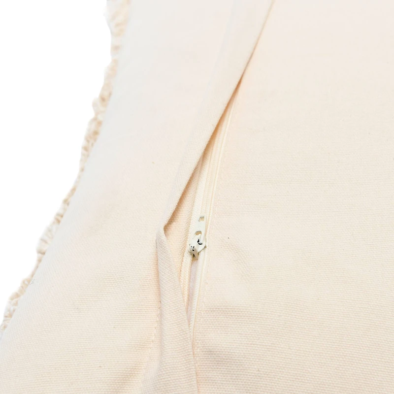 Hello Honey® Cotton Bee Punch Hook Pillow with Tassels