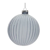 6ct. Frosted Blue Glass Ball Ornaments