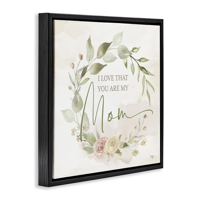 Stupell Industries Mother's Day Rose Wreath Floater Framed Art