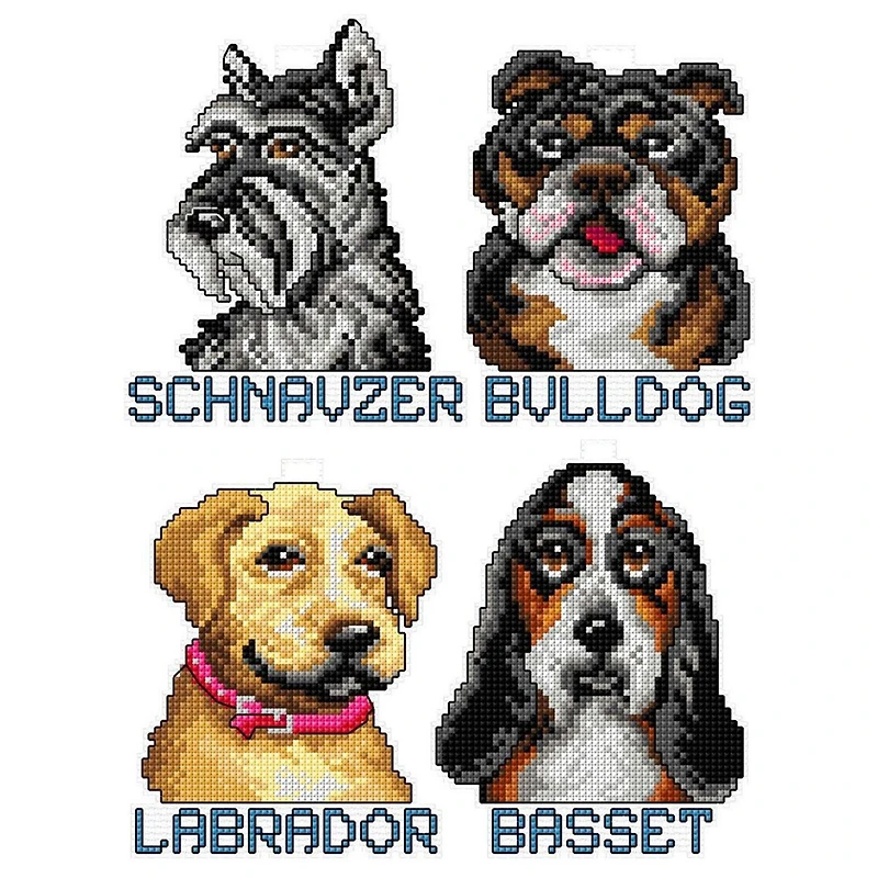 Crafting Spark Favorite Dogs Plastic Canvas Counted Cross Stitch Kit