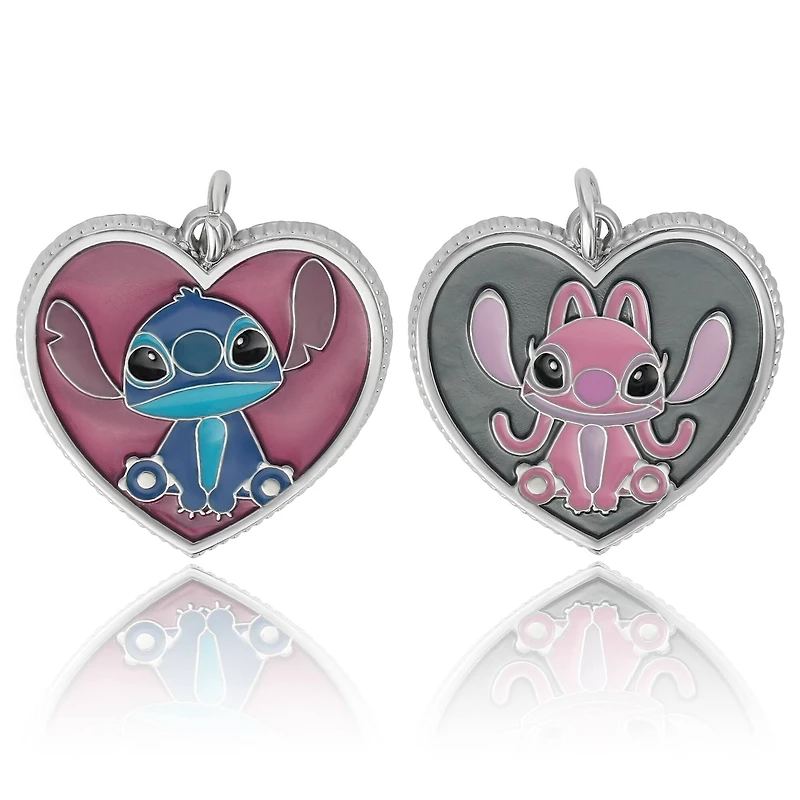 Disney® Stitch & Angel Hearts 2-Piece Enamel Charm Set