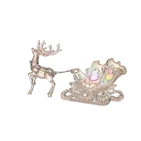 14.5" Iridescent Sleigh & Reindeer Acrylic Tabletop Décor by Ashland®