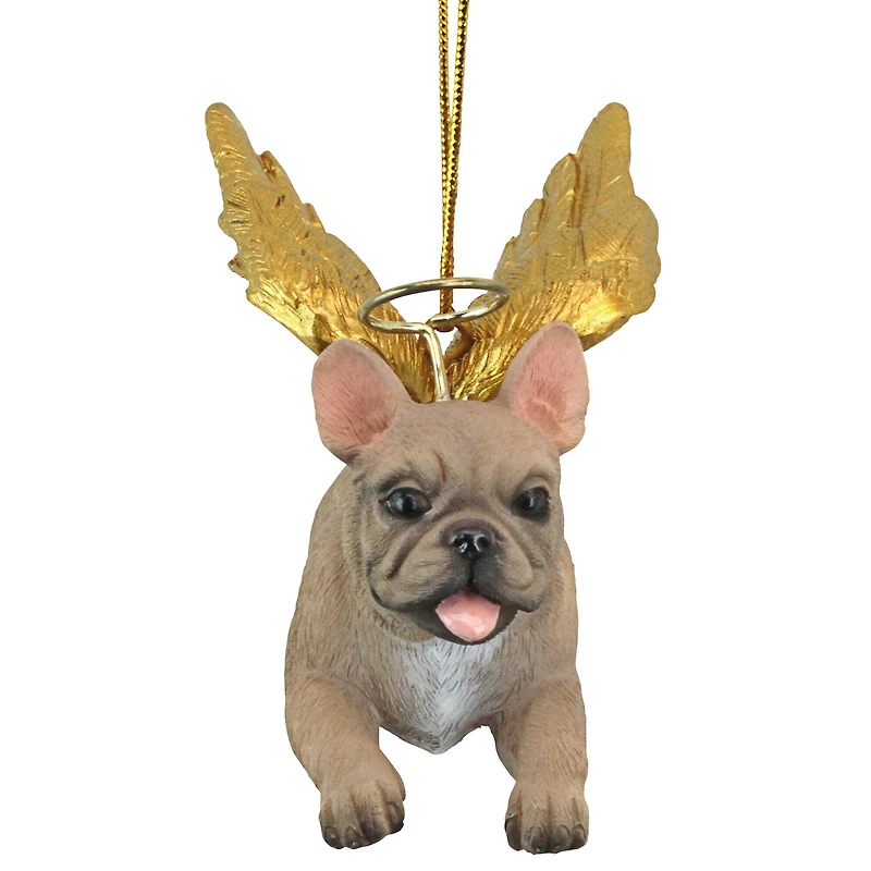 Design Toscano Honor the Pooch French Bulldog Angel Ornament