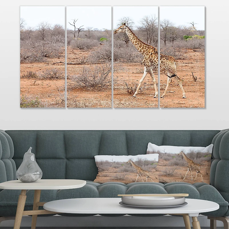 Designart - Giraffe Walking through African Forest