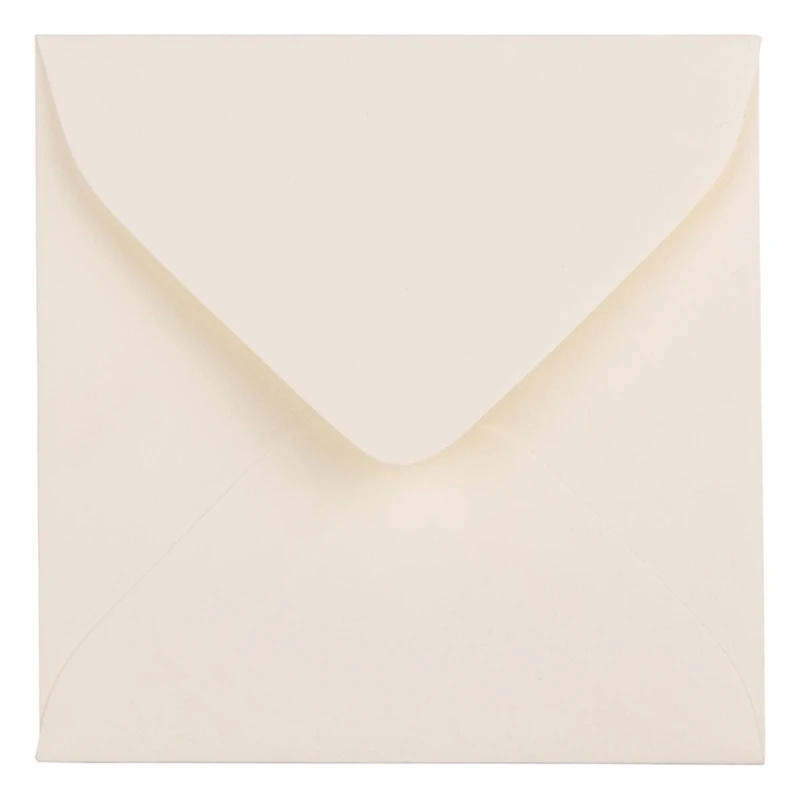 JAM Paper 3.125" x 3.125" Natural White Wove Strathmore Invitation Envelopes