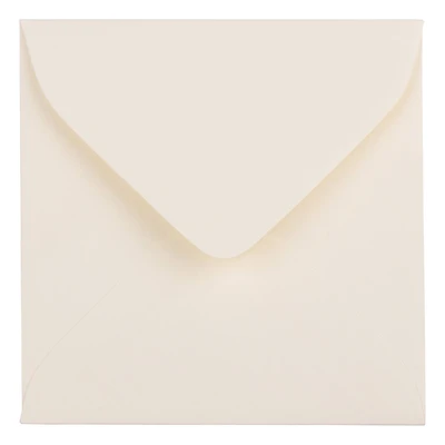 JAM Paper 3.125" x 3.125" Natural White Wove Strathmore Invitation Envelopes