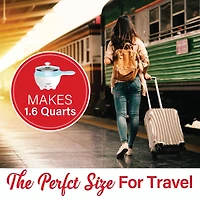 Brentwood 1.6qt. 600 Watt Stainless Steel Electric Hot Pot Cooker & Food Steamer With Swivel Base