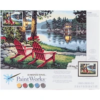 Dimensions® PaintWorks™ Adirondack Evening Paint-by-Number Kit