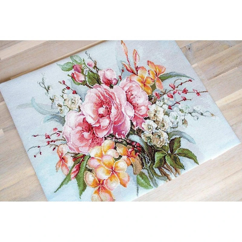 Luca-s Flower Bouquet Counted Cross Stitch Kit