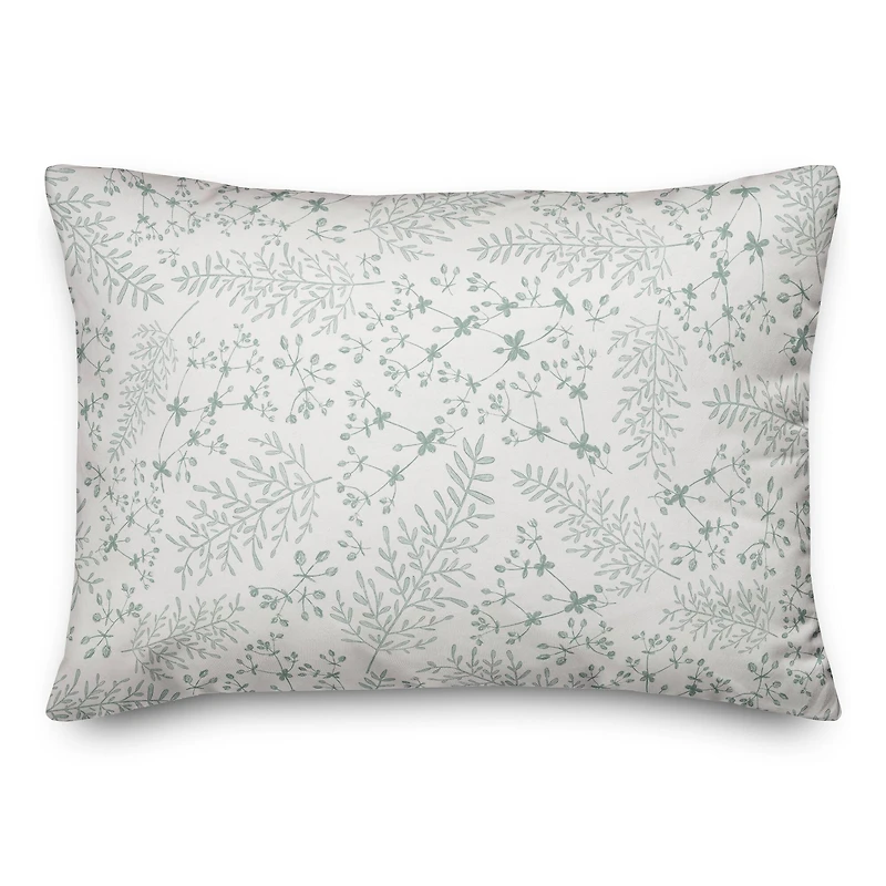 Rough Leaf Pattern Pillow 2 18" x 18" Throw Pillow