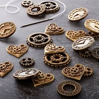 12 Pack: Steampunk Buttons Set by Loops & Threads®