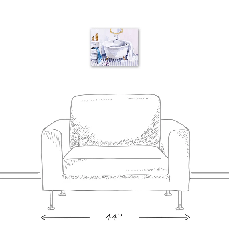Lived In Bathroom 14" x 11" Canvas Wall Art