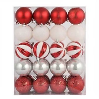 40 Pack 2" Red & White Shatterproof Ball Ornaments by Ashland®