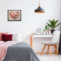 Stupell Industries Valentine Roses Heart Floating Frame Wall Art
