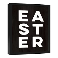 Easter Typography 16" x 20" Black Floating Framed Canvas