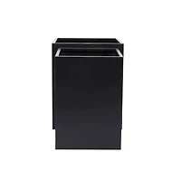 Black Modern Planter, Set of 2" 18", 14"