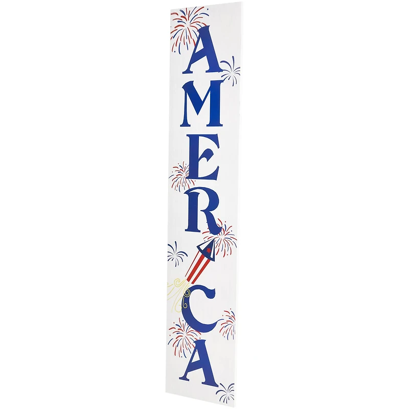 36" America Fireworks Wooden Wall Sign
