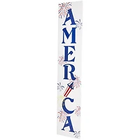 36" America Fireworks Wooden Wall Sign