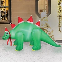 Occasions 5ft. Inflatable Santa Hat Stegosaurus