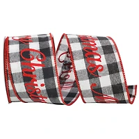 Reliant 2.5" x 10yd. Merry Christmas Plaid Wired Ribbon, 10yd.