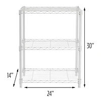 Honey Can Do White 3-Tier Heavy-Duty Adjustable Shelving Unit