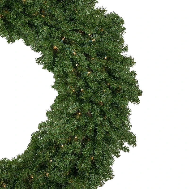 7ft. Pre-Lit Commercial Canadian Pine Artificial Christmas Wreath