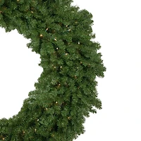 7ft. Pre-Lit Commercial Canadian Pine Artificial Christmas Wreath