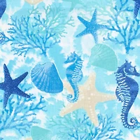 Fabric Editions Turquoise Sea Life Cotton Fabric