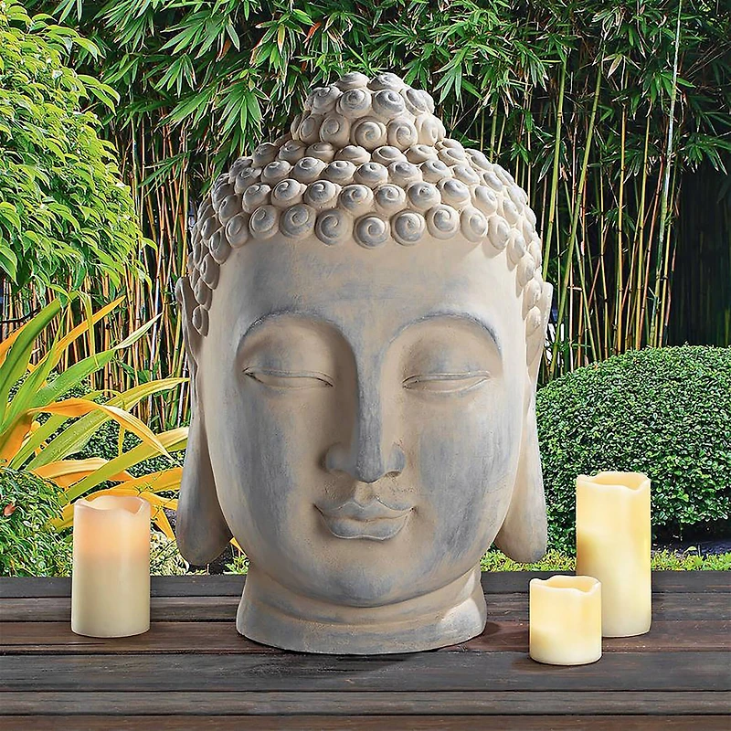 Design Toscano 21" Spiritual Meditation Buddha Head Statue