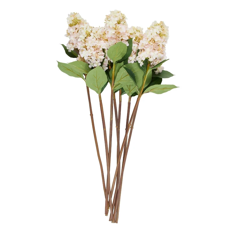 34.5" Pink Hydrangea Artificial Flower Stem, 8ct.