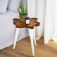 Hello Honey® Wood Wavy Edge End Table