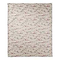 Snowy Village 50x60 Coral Fleece Blanket
