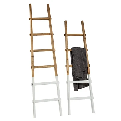 Brown Wood Natural Ladder Set