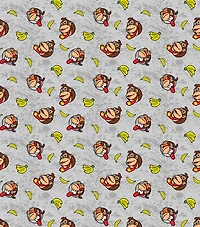 Nintendo Donkey Kong Diddy Badges Cotton Fabric