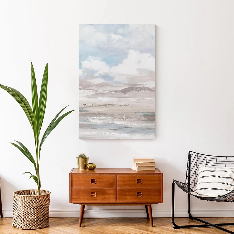 Neutral Blue Landscape 24" x 36" Canvas Wall Art