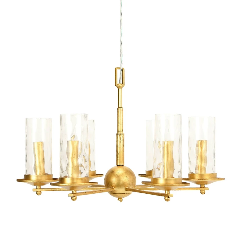 Hello Honey® Antiqued Gold 6-Light Chandelier