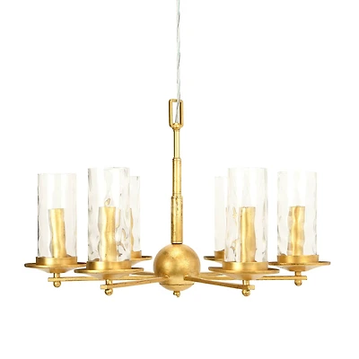 Hello Honey® Antiqued Gold 6-Light Chandelier