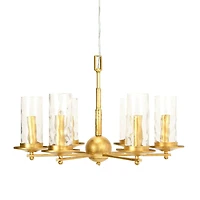 Hello Honey® Antiqued Gold 6-Light Chandelier