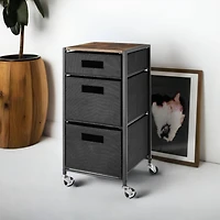 Whitmor Rolling 3 Drawer Cart