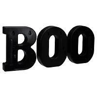 6.5" Lighted Black & Gold BOO Halloween Marquee Sign