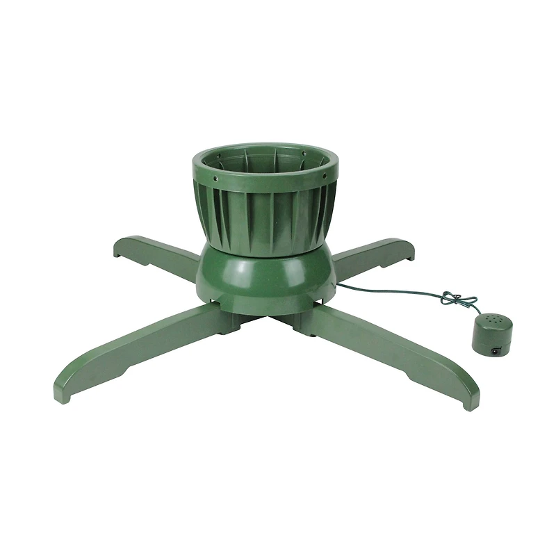24" Green Musical Rotating Tree Stand for Live Trees